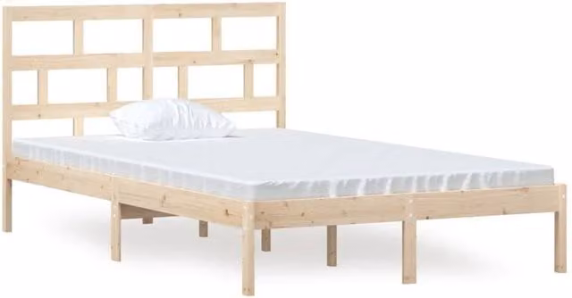 Berkfield Home Solid Wood Pine Bed Frame in Beige, W/D/H: 120 x 200 cm – 1