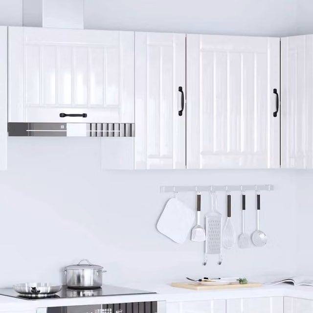 Berkfield Home Lucca High Gloss White Kitchen Wall Cabinet, W/D/H: 60 x 31 x 30 cm
