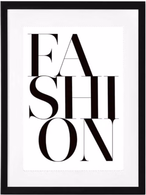 Liora Luxe Prints Glamour Fashion Quote Typography Wall Art in Black