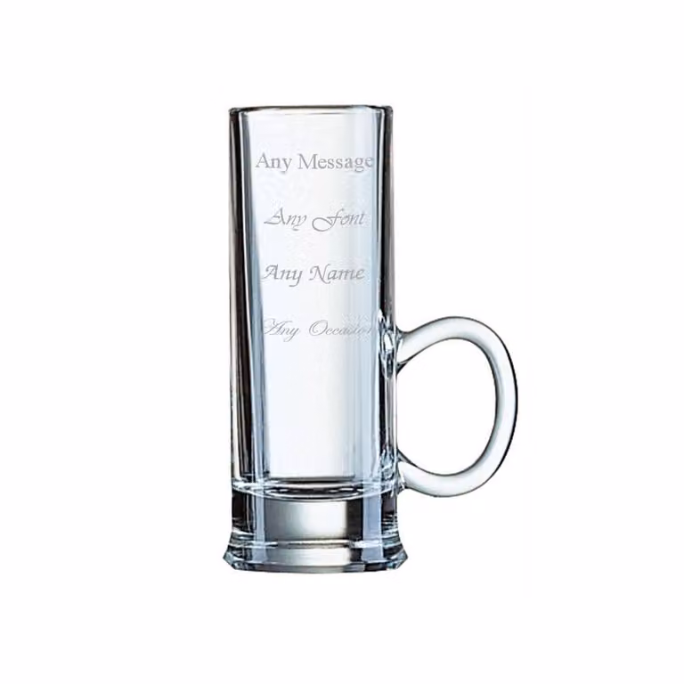 Uniqueful Personalised Engraved Islande Shot Glass with Handle, Clear, 100ml
