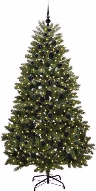 Berkfield Home Elegant Green Artificial Christmas Tree with Stand, Height: 210 cm