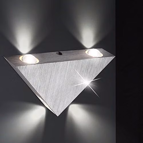Netlighting Gordon Integrated LED Wall Lamp in Grey Aluminium with Warm White Light – 2