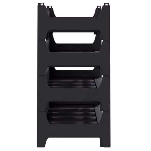 vidaXL Stackable Wine Rack for 24 Bottles in Anthracite Black Plastic – 4