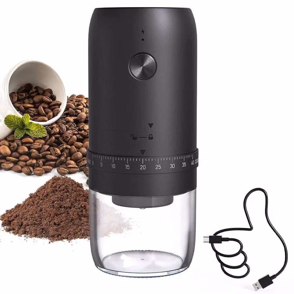Hinsinc Rechargeable Electric Coffee Bean Grinder in Black – 3