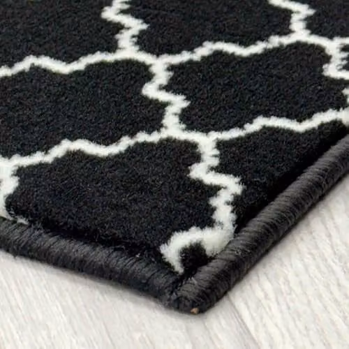 runrug Avanti Hallway Runner Rug, Black, W: 70 cm, L: 240 cm, Thickness: 9 mm – 4
