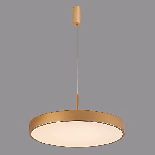 Netlighting Italux Orbital Modern LED Hanging Pendant in Gold/Brass, Warm White 3000K, 3600lm – 2