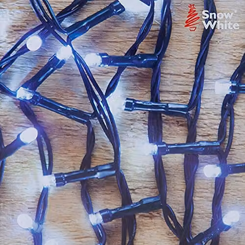 PMS VFM Cold White 100 LED Christmas Lights, 7m Multi-Function String Lights for Indoor and Outdoor Use – 6