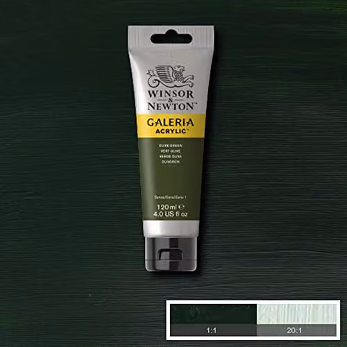 Winsor & Newton Galeria Acrylic Paint, Olive Green, 120ml – 3