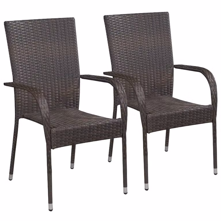 Berkfield Home 3 Piece Modern Brown Oiled Acacia Wood and Metal Garden Dining Set