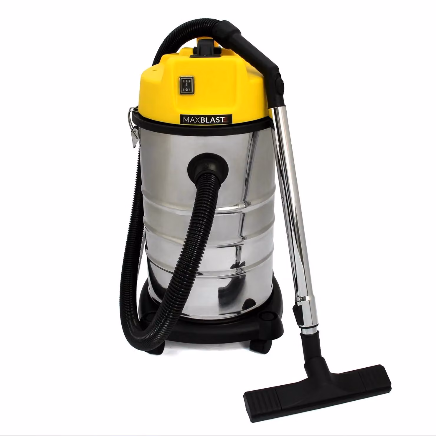 Monstershop MAXBLAST 30L Industrial Vacuum Cleaner in Yellow and Stainless Steel – 2