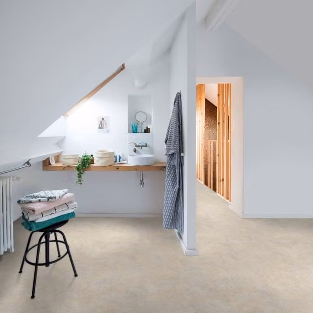 Midas Beige Tile Look Sheet Vinyl Flooring