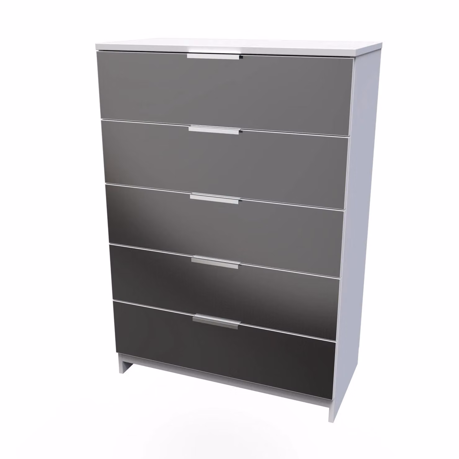 2 U Poole 5 Drawer Chest in Black Glossy Finish, Ready Assembled – 2