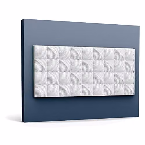 Orac Decor W113 Modern Cobble 3D Wall Panel, White, 2 m