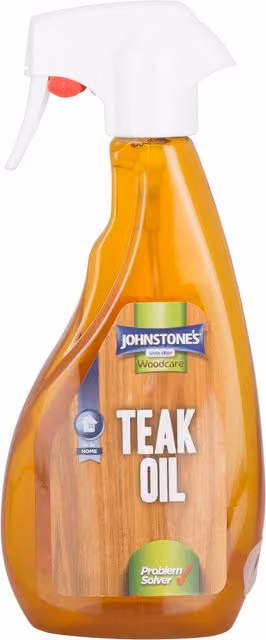 Johnstones Woodcare Teak Oil Spray, Natural Brown, Solvent Based