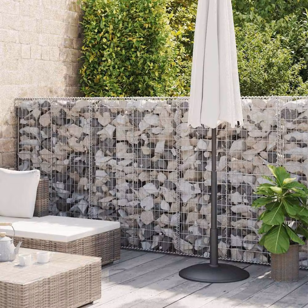 Berkfield Home Galvanised Steel Gabion Basket in Silver, W/D/H: 300 x 30 x 100 cm – 2