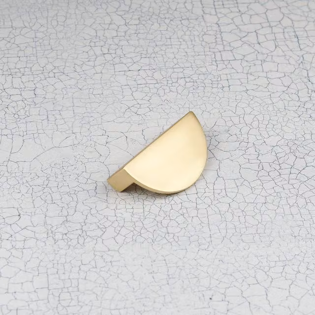 Handle & Home Ribbed Detailing Handles and Coordinating Knobs in Brushed Brass Gold Zinc