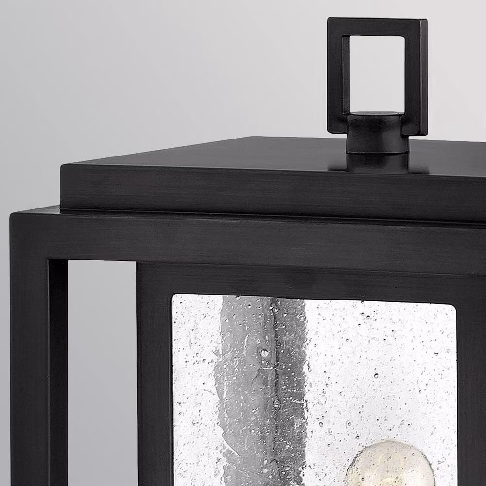 Netlighting Republic Medium Pedestal Lantern in Black with Glass and Metal, IP44 Rated for Garden Use – 3