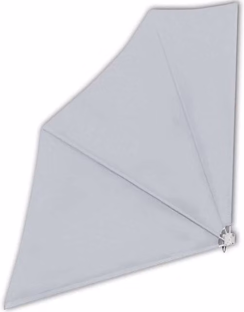 Berkfield Home Durable Collapsible Balcony Side Awning in Grey, W/D/H: 140 x 140 x 140 cm – 1