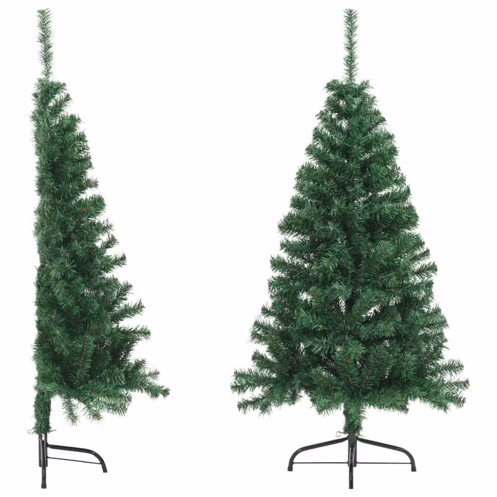 Berkfield Home Artificial Half Christmas Tree in Green with Stand, Height: 150 cm – 3