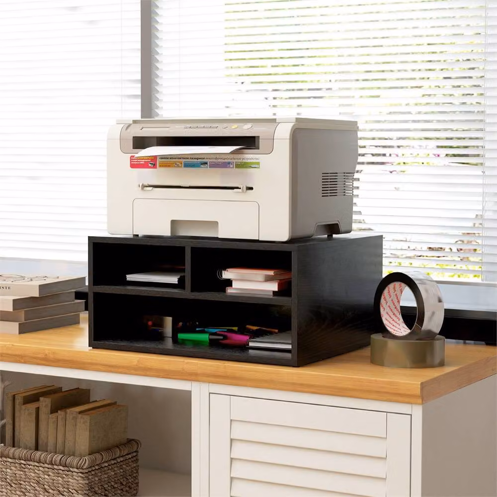 SPETLEK 2-Tier Desktop Printer Stand in Black – 3