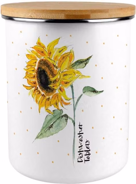 Purely Home Floral Enamel and Ceramic Dishwasher Safe Plate in Yellow and White