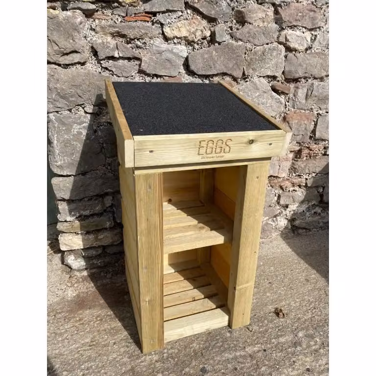 Buttercup Farm Rustic Wooden Roadside Selling Stand in Brown, W: 50 cm, D: 45 cm, H: 80 cm