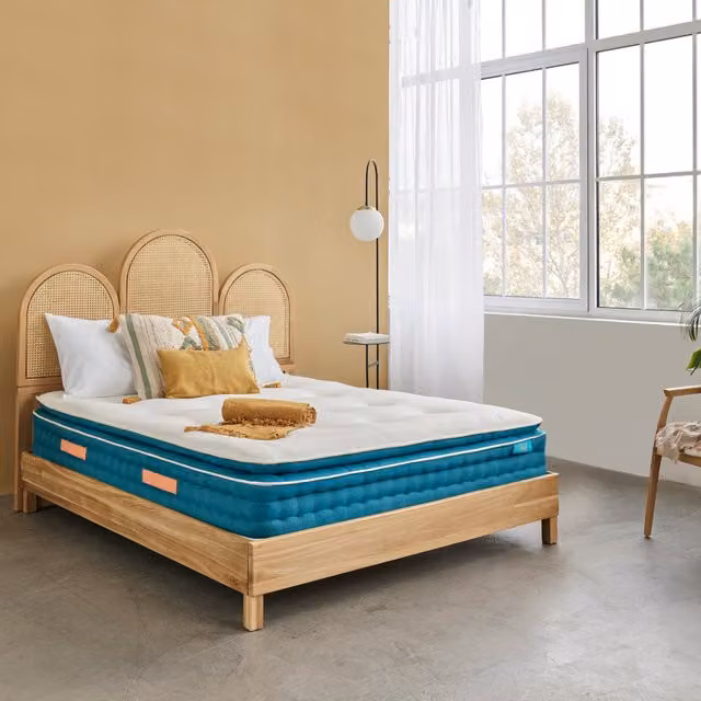 ELLE Decoration Sunstone Luxury Hybrid Pillowtop Mattress in Blue