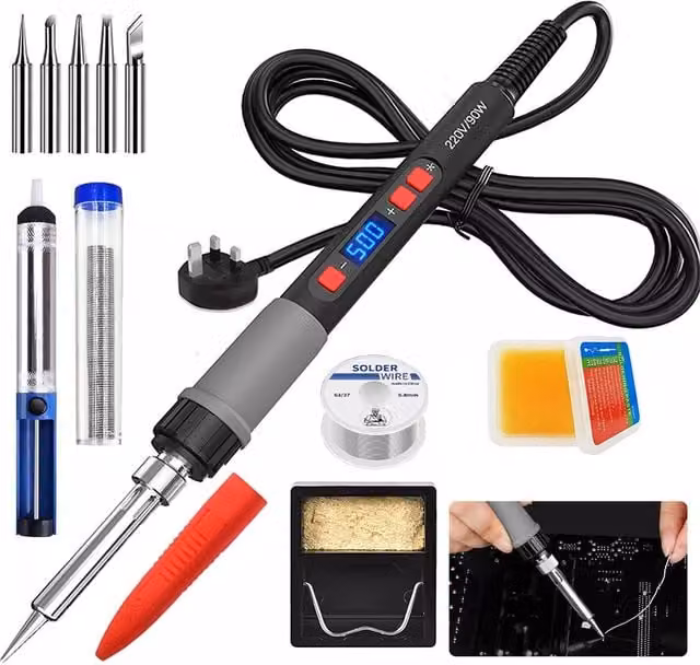 SPETLEK 90W Soldering Iron Kit with Ceramic Heating Element in Black – 1