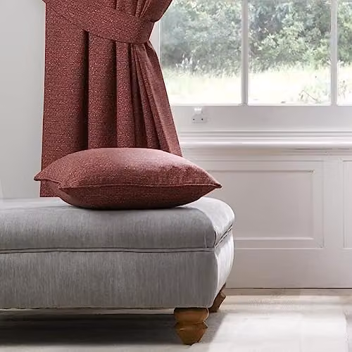 Dreams & Drapes Pembrey Red Floral Textured Filled Cushion, W/D/H: 43 x 43 x 43 cm – 2
