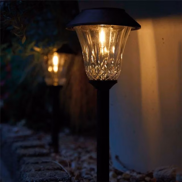 Luxform St Tropez Solar LED Garden Lanterns, 4 Pack, Black – 1