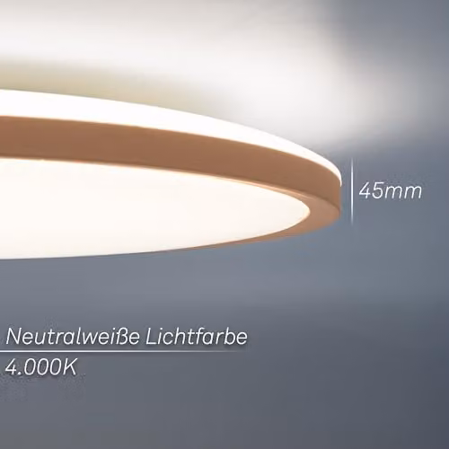 Briloner LED Ceiling Panel with Starry Sky Effect and Indirect Light, Brown, W: 37.5 cm, D: 22.0 cm, H: 4.5 cm – 4