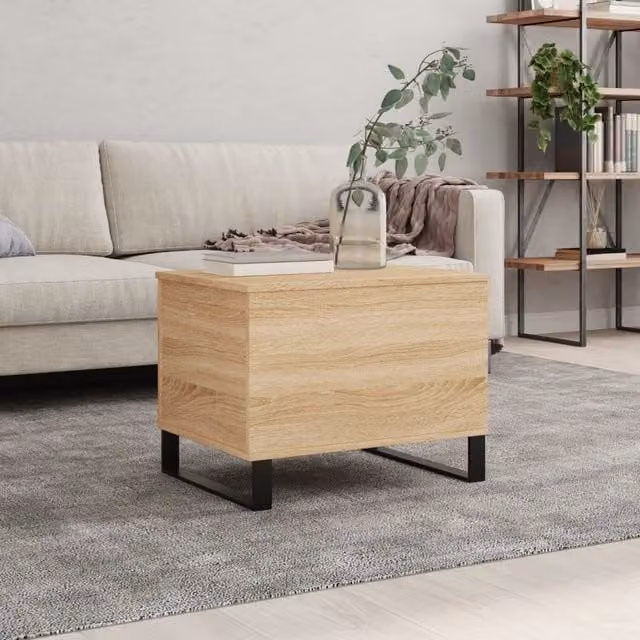 Berkfield Home Sonoma Oak Coffee Table in Brown with Lift Mechanism, W: 60 cm, D: 44.5 cm, H: 45 cm