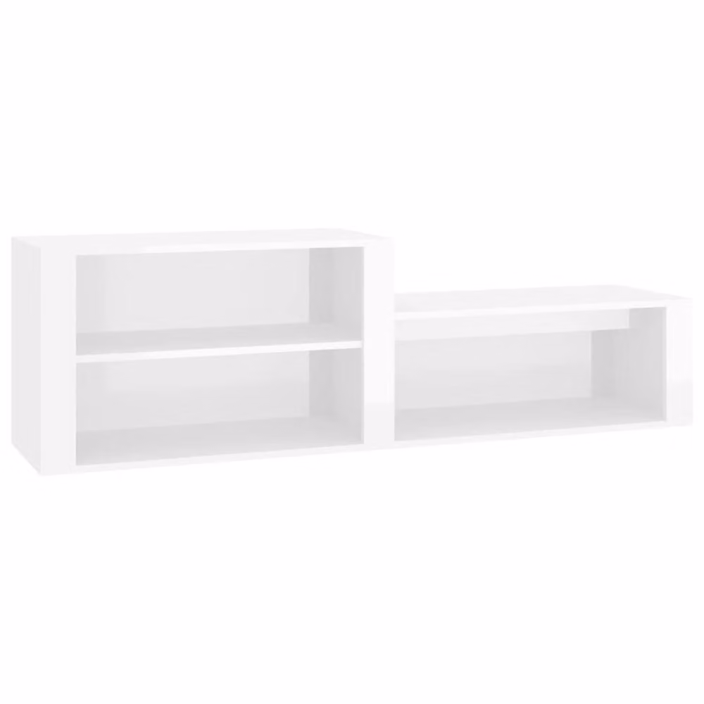 Berkfield Home High Gloss White Shoe Cabinet W/D/H: 150 x 35 x 45 cm – 2