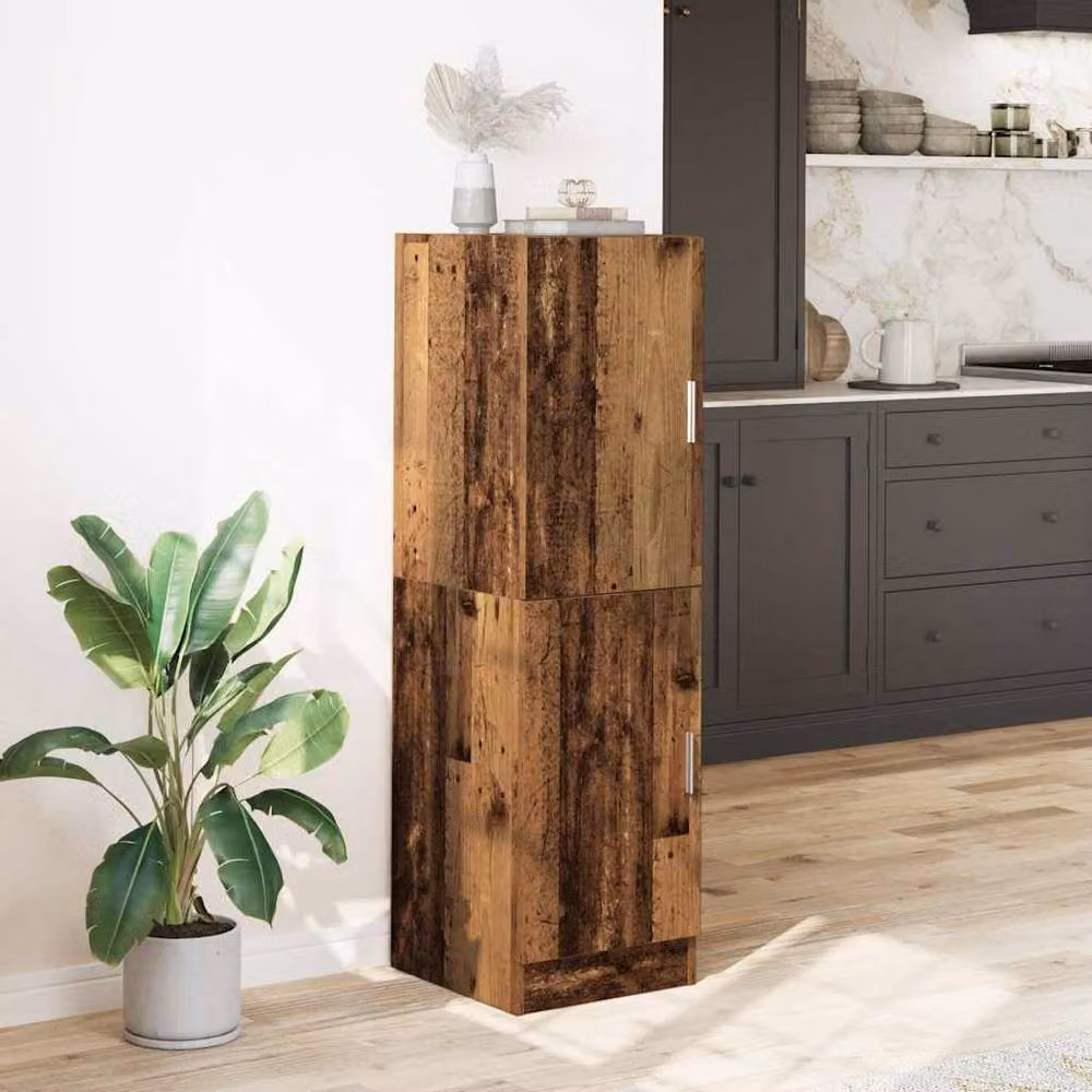 Berkfield Home Rustic Kitchen Cabinet in Brown Engineered Wood, W/D/H: 38 x 41.5 x 131.5 cm – 3