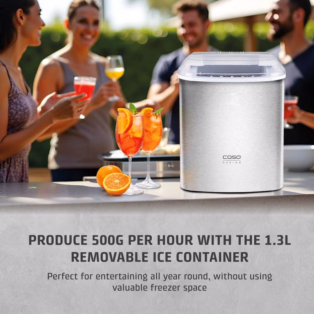 Caso Design IceChef Pro Ice Cube Maker in Silver with Digital Display and Timer – 2