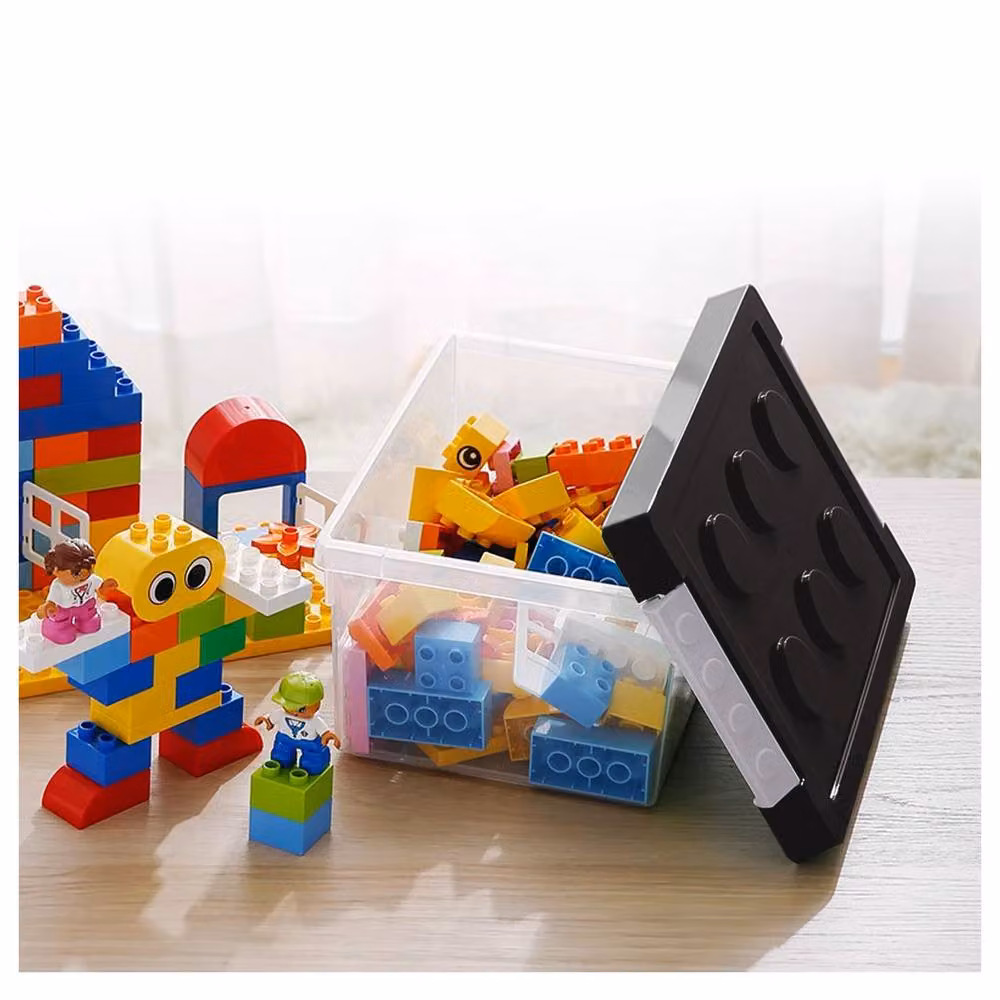 Greentainer Set of 2 Stackable Toy Storage Bins with Lid in Multicolour – 2