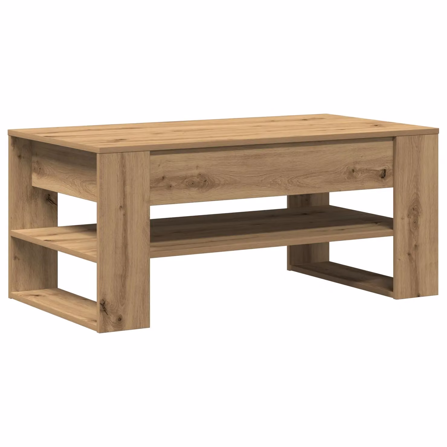 Berkfield Home Artisan Solid Oak Coffee Table in Brown – 2