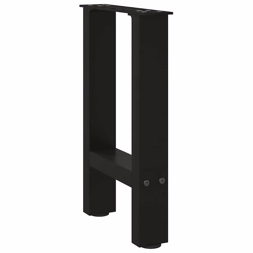 Berkfield Home Matt Black Steel Coffee Table Legs, 2 Pieces, H: 38-43 cm – 3