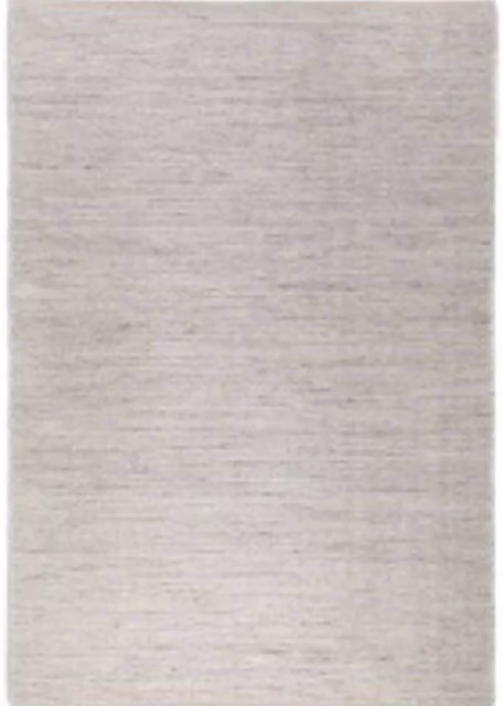 THE RUGS Dhaka Handloom Woven Jute, Wool and Cotton Rug in White, W/D/H: 90 x 60 x 1 cm