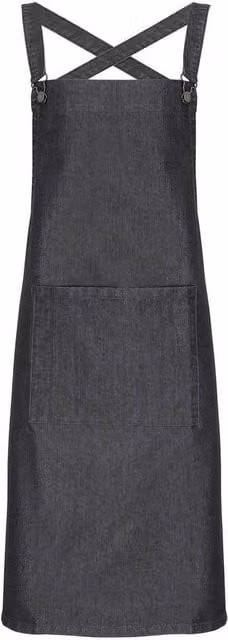 Premier Barista Cross Back Bib Apron in Black