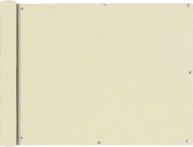 Berkfield Home Balcony Screen in Beige Oxford Fabric, W: 90 cm, L: 600 cm