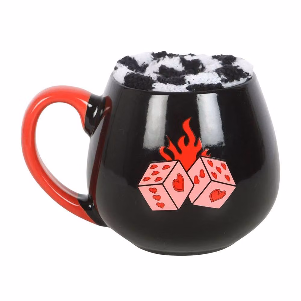 Something Different Dice Mug and Sock Set in Multicolour and Black – 3