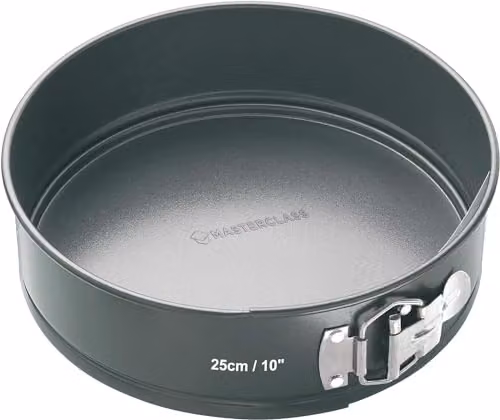 MasterClass Non-Stick Springform Round Cake Tin with Loose Base, Grey, Diameter: 25 cm – 1