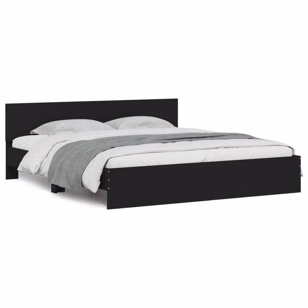 Berkfield Home Durable Modern Bed Frame in Black, W/D/H: 200 x 200 x 205 cm – 3