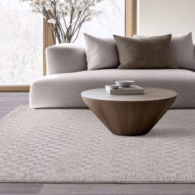 The Rug Shop UK Silver and Grey Modern Abstract Area Rug, W/D/H: 200 x 300 cm