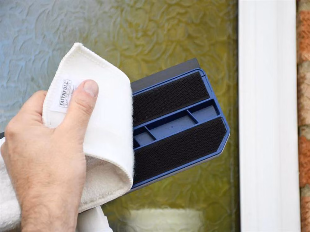 Faithfull White Window Cleaning Mop Spare Pads, Pack of 3 – 3