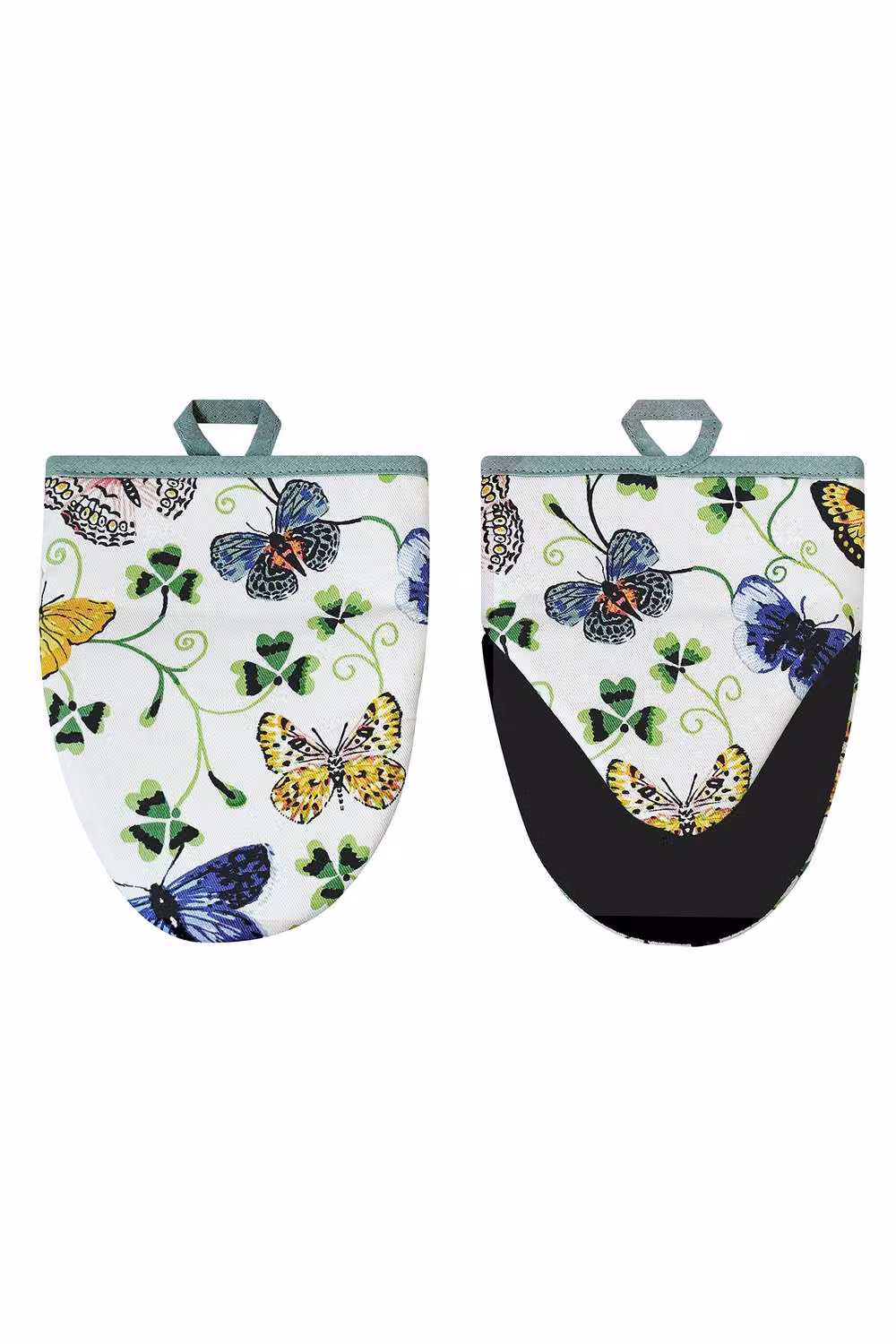Ulster Weavers Butterfly Grove Blue Cotton Non-Slip Microwave Mitts – 2