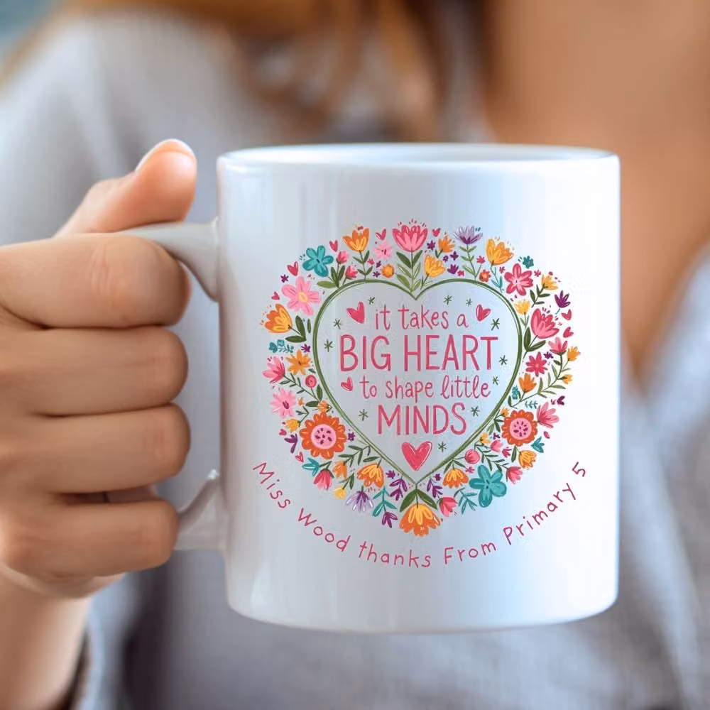 Aye Do Gifts It Takes A Big Heart to Shape Little Minds Teacher Mug in White – 2