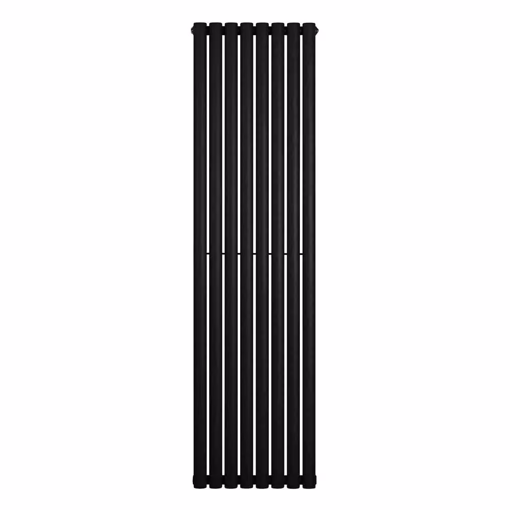 Monstershop Oval Single Column Steel Radiator, Black, H 180 cm x W 48 cm x D 4.8 cm – 2