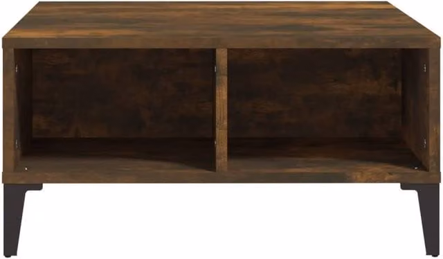 Berkfield Home Modern Square Coffee Table in Smoked Oak Brown, W/D/H: 60 x 60 x 30 cm – 1